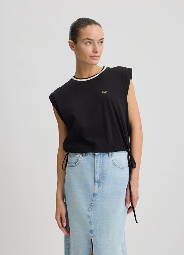 Top with ties black Liu Jo - large image number 0