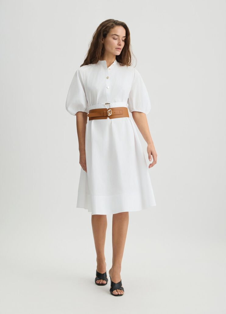 Cotton dress with belt white Liu Jo - medium Cotton dress with belt white Liu Jo - medium