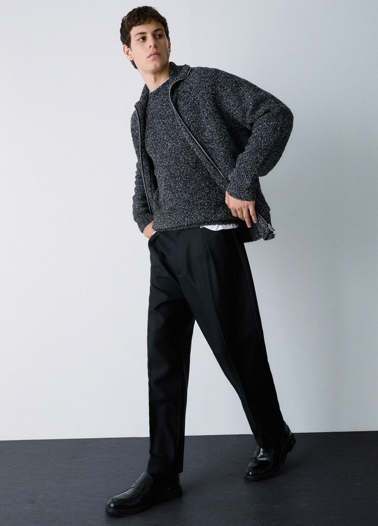 Pantalones relaxed fit en mezcla de lana negro Liu Jo - medium