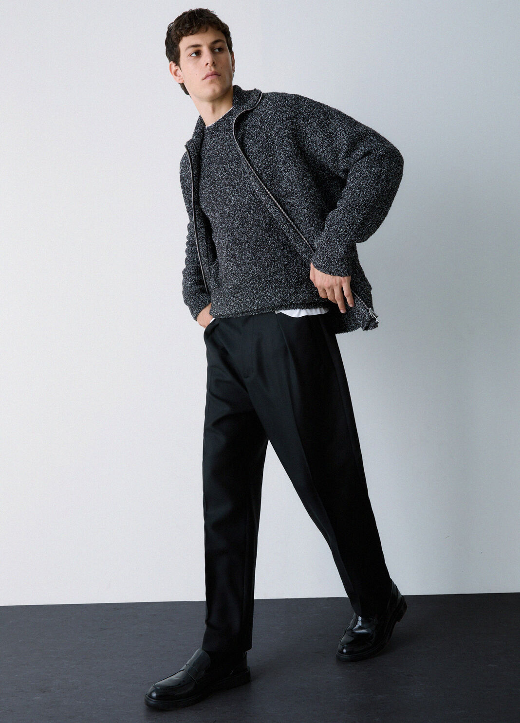 Trousers relaxed fit in a wool blend black Liu Jo - large image number 3