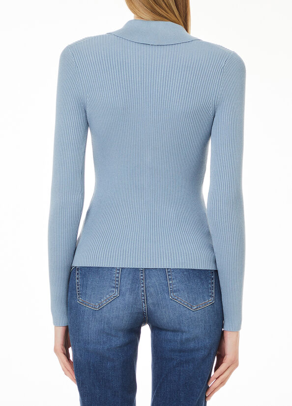 Ribbed jumper light blue Liu Jo - large image number 1