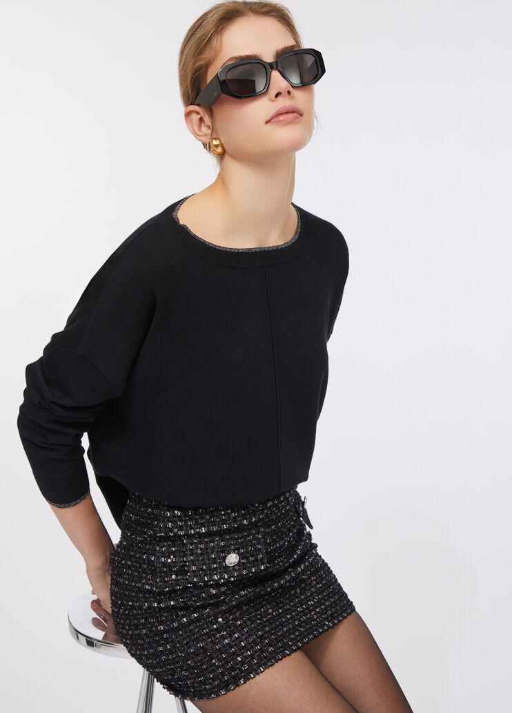 Pullover mit Lurex®-Details Schwarz Liu Jo - medium