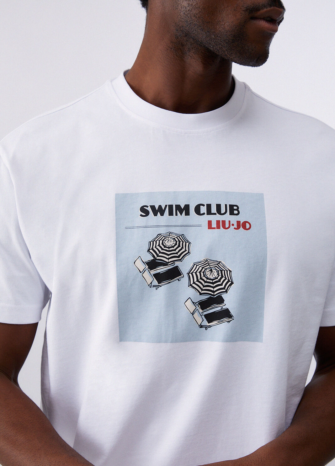 T-shirt with print white/umbrellas Liu Jo - large image number 4