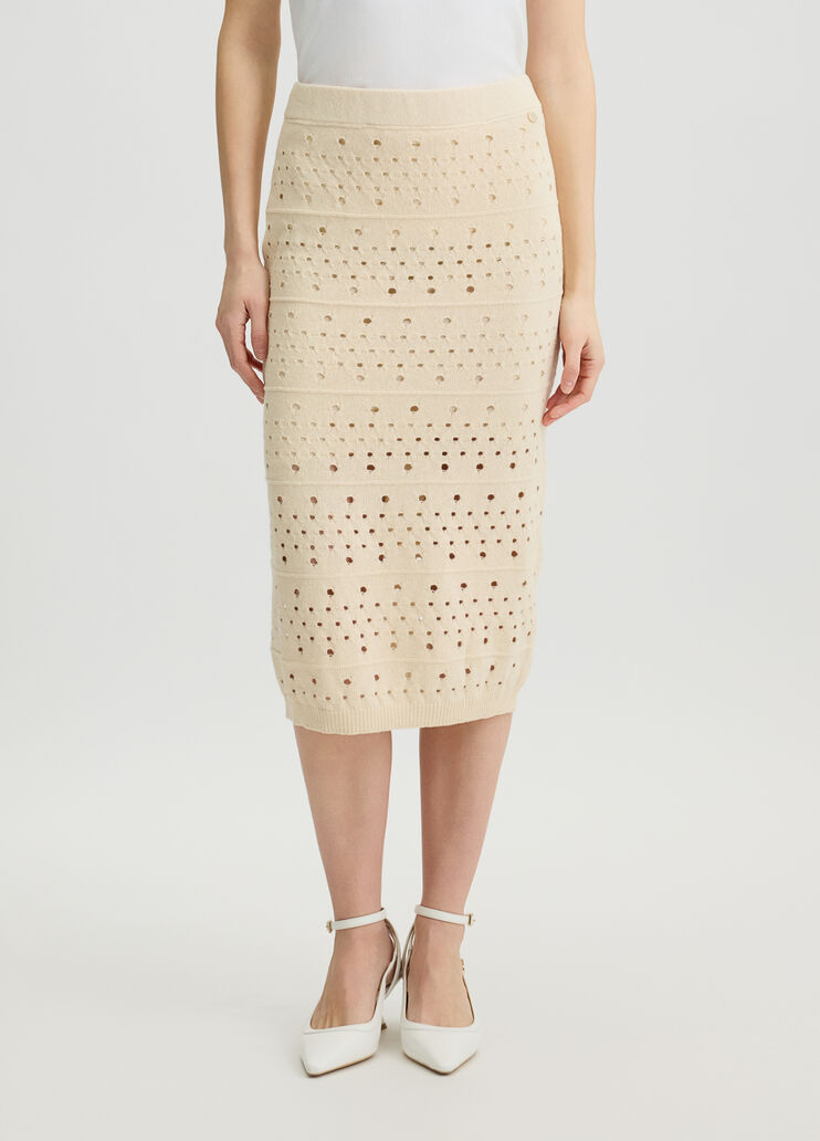 Knit midiskirt vanilla colour Liu Jo - medium Knit midiskirt vanilla colour Liu Jo - medium