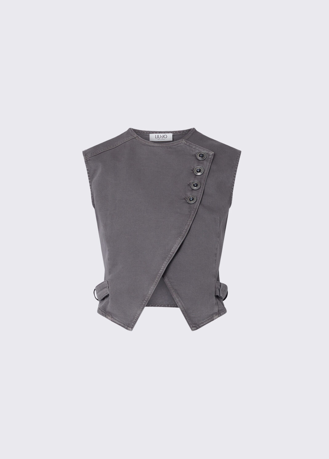 Asymmetric Slim Fit Vest grey Liu Jo - large image number 6
