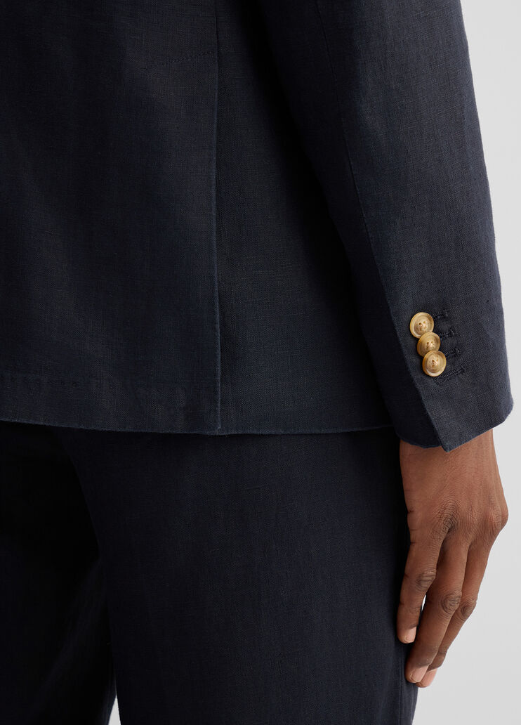 100% linen blue blazer dark blue Liu Jo - large image number 3 100% linen blue blazer dark blue Liu Jo - large image number 3