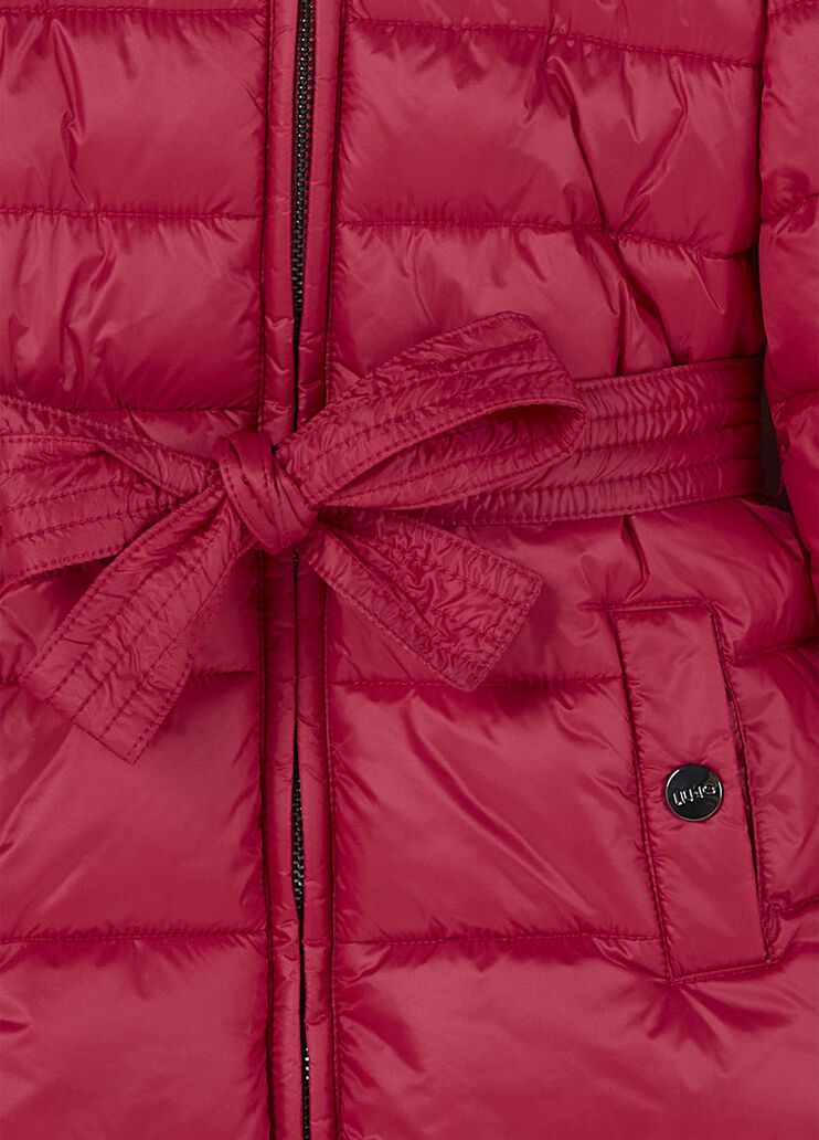 Long padded jacket with hood Pink Liu Jo - large image number 2