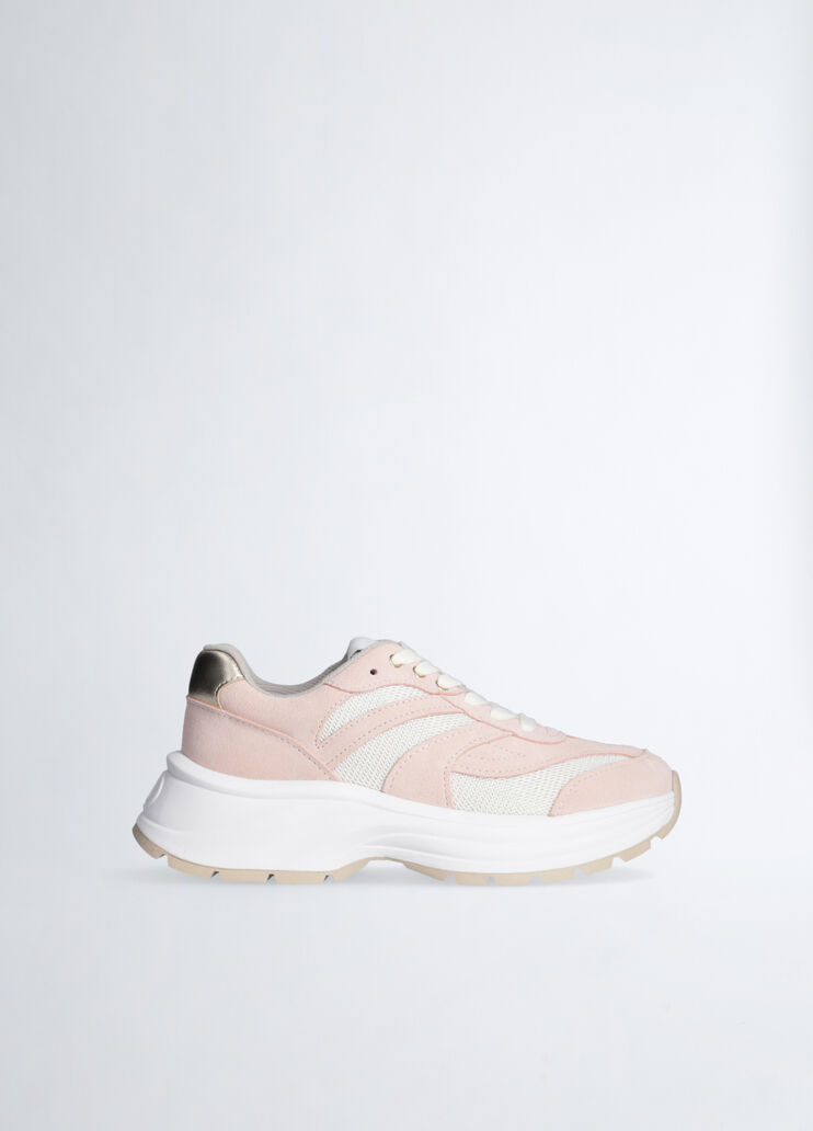 Sneakers in suede and brighty mesh pink Liu Jo - medium Sneakers in suede and brighty mesh pink Liu Jo - medium