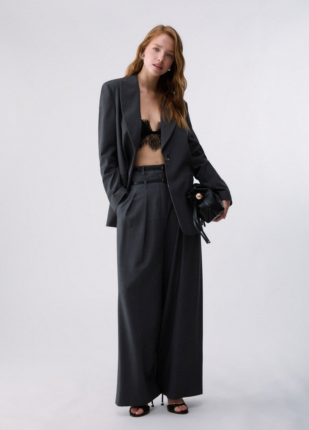 Flannel Flare Pants dark green Liu Jo - large image number 5