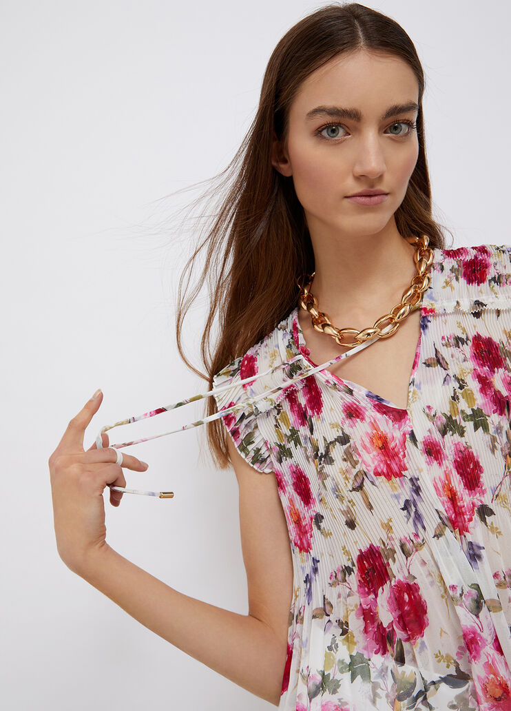 Eco-friendly pleated blouse floral print Liu Jo - large image number 2  Eco-friendly pleated blouse floral print Liu Jo - large image number 2