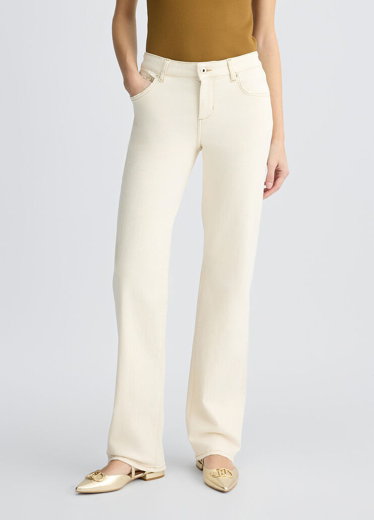 Straight-leg jeans ecru Liu Jo - medium Straight-leg jeans ecru Liu Jo - medium