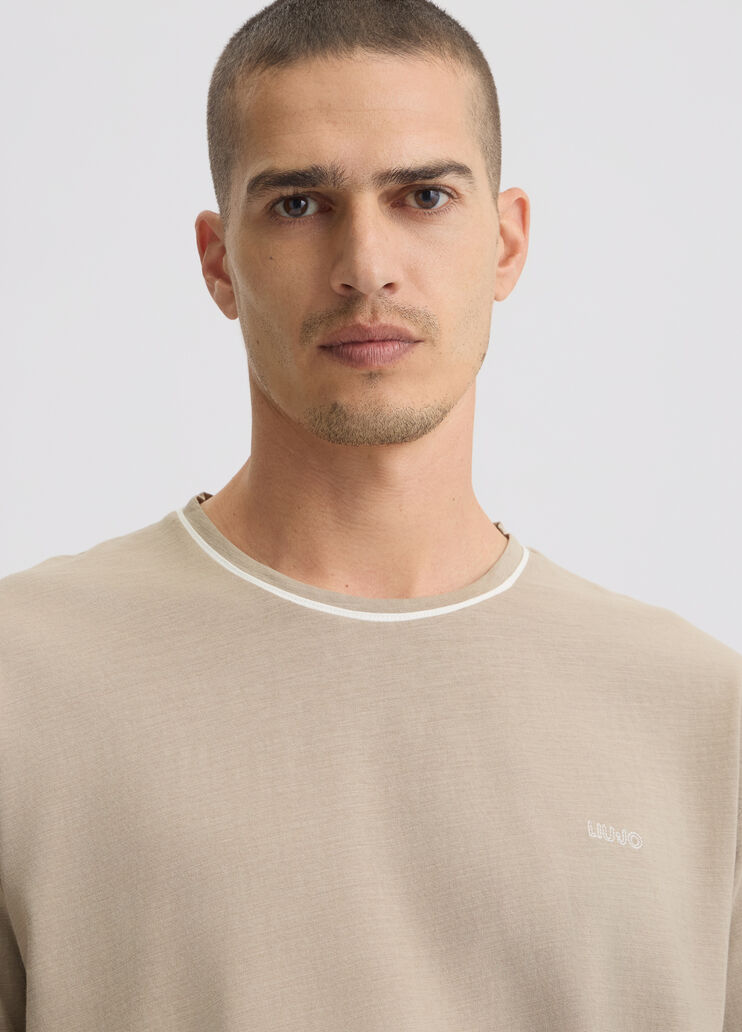 Cotton T-shirt light brown Liu Jo - large image number 2 Cotton T-shirt light brown Liu Jo - large image number 2