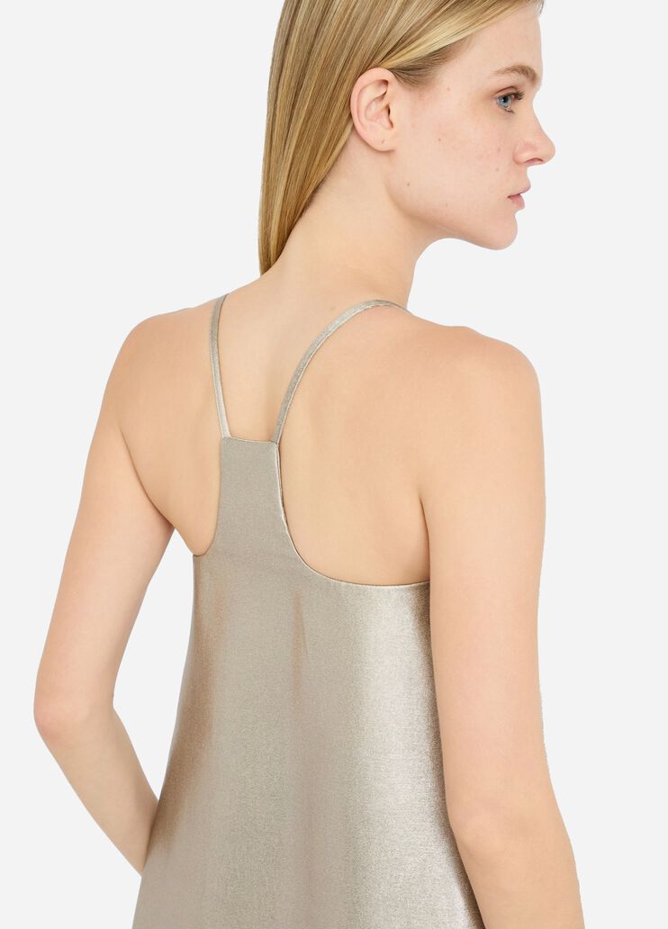 Laminated crepe dress gold Liu Jo - large image number 4