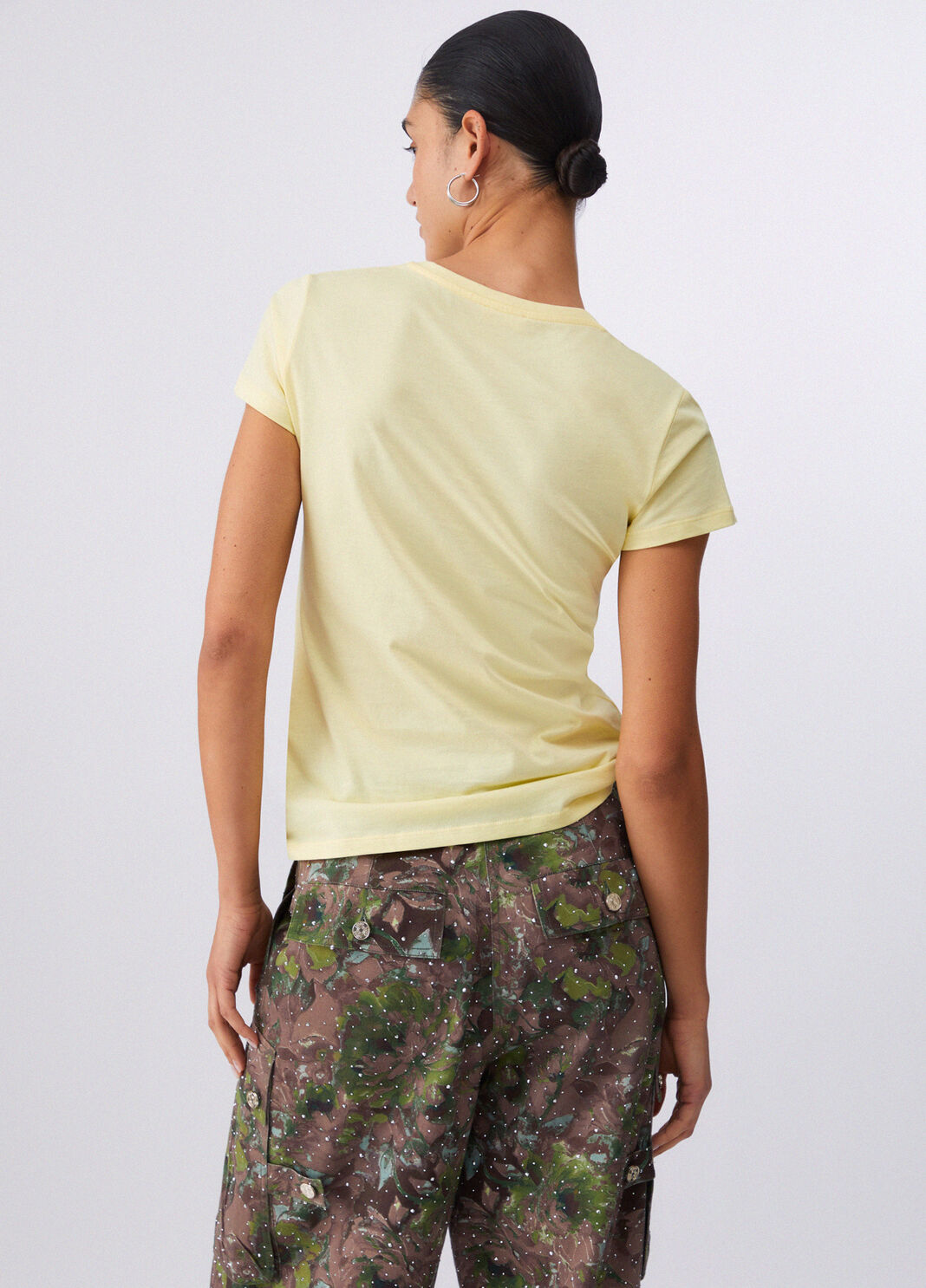 T-Shirt mit Print und Applikationen Gelb Liu Jo - large image number 1