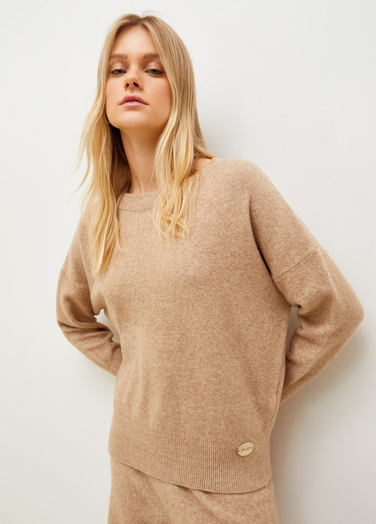 Wool blend jumper mocaccino Liu Jo - large image number 0