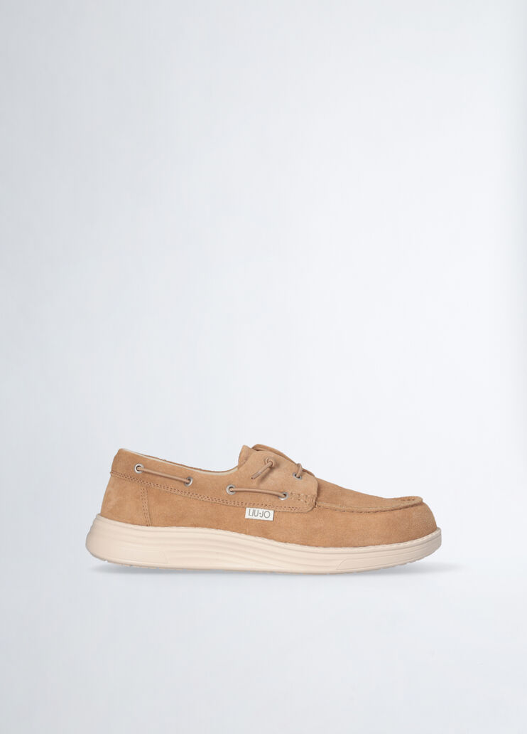 Casual suede loafers dark beige Liu Jo - medium