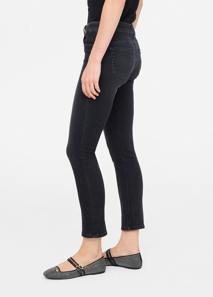 Jean skinny avec broche ornée de pierres denim noir Liu Jo - large image number 2