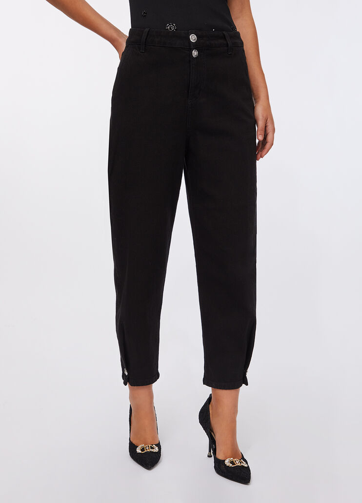 Vaqueros tobilleros abullonados denim negro Liu Jo - medium Vaqueros tobilleros abullonados denim negro Liu Jo - medium