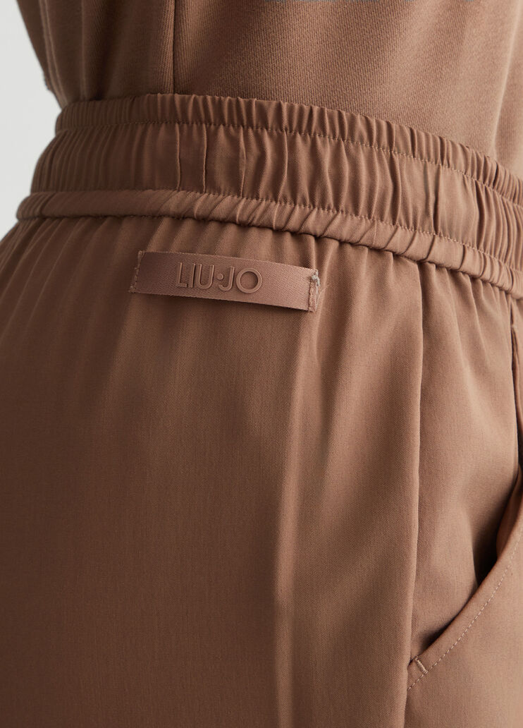 Cropped beige trousers brown Liu Jo - large image number 3 Cropped beige trousers brown Liu Jo - large image number 3