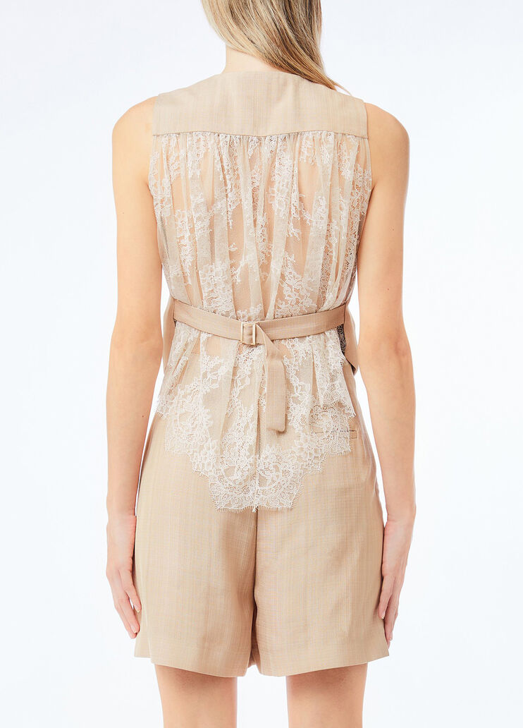 Gilet with lace details beige Liu Jo - medium