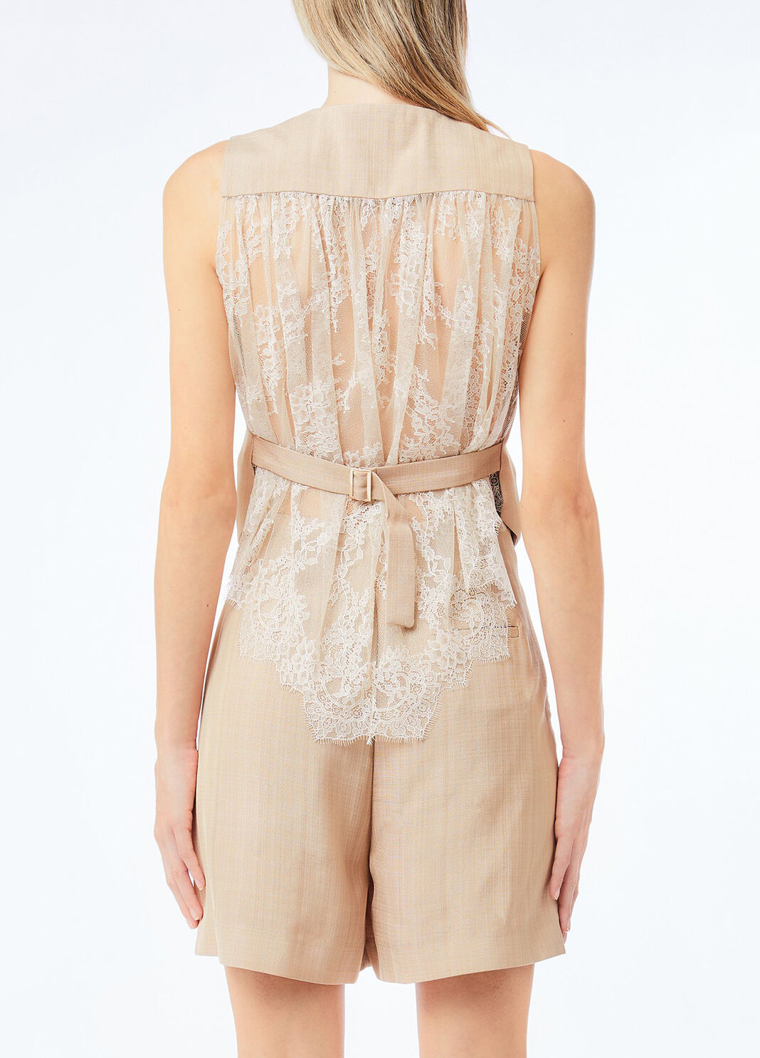 Gilet with lace details beige Liu Jo - large image number 1