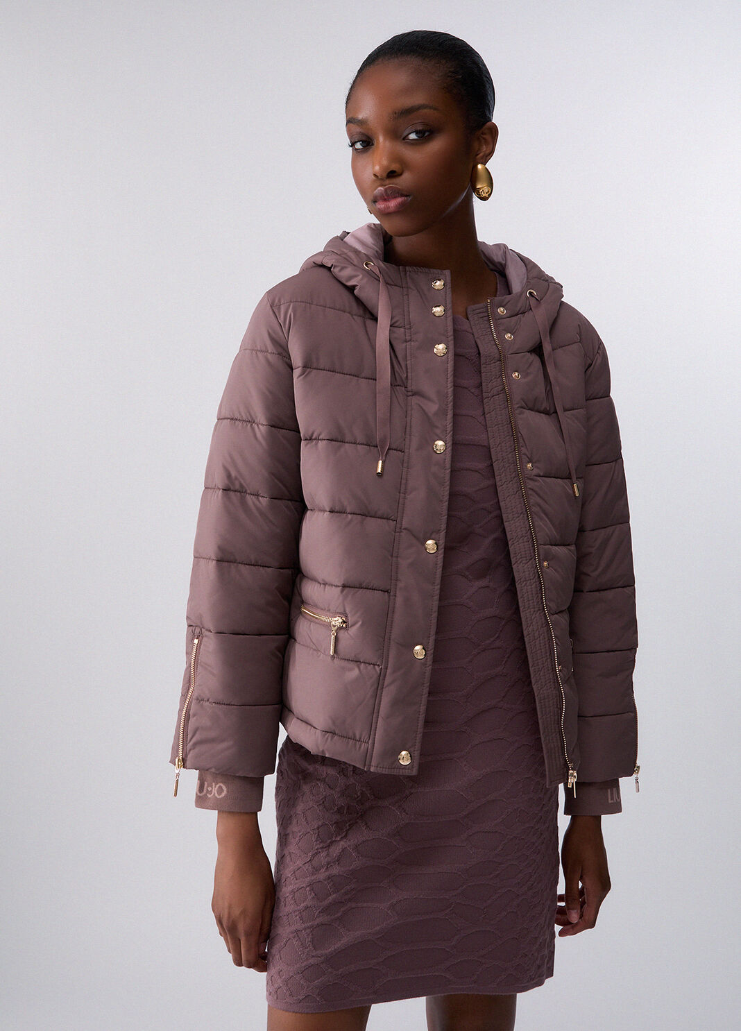Matte Nylon Jacket dark pink Liu Jo - large image number 0