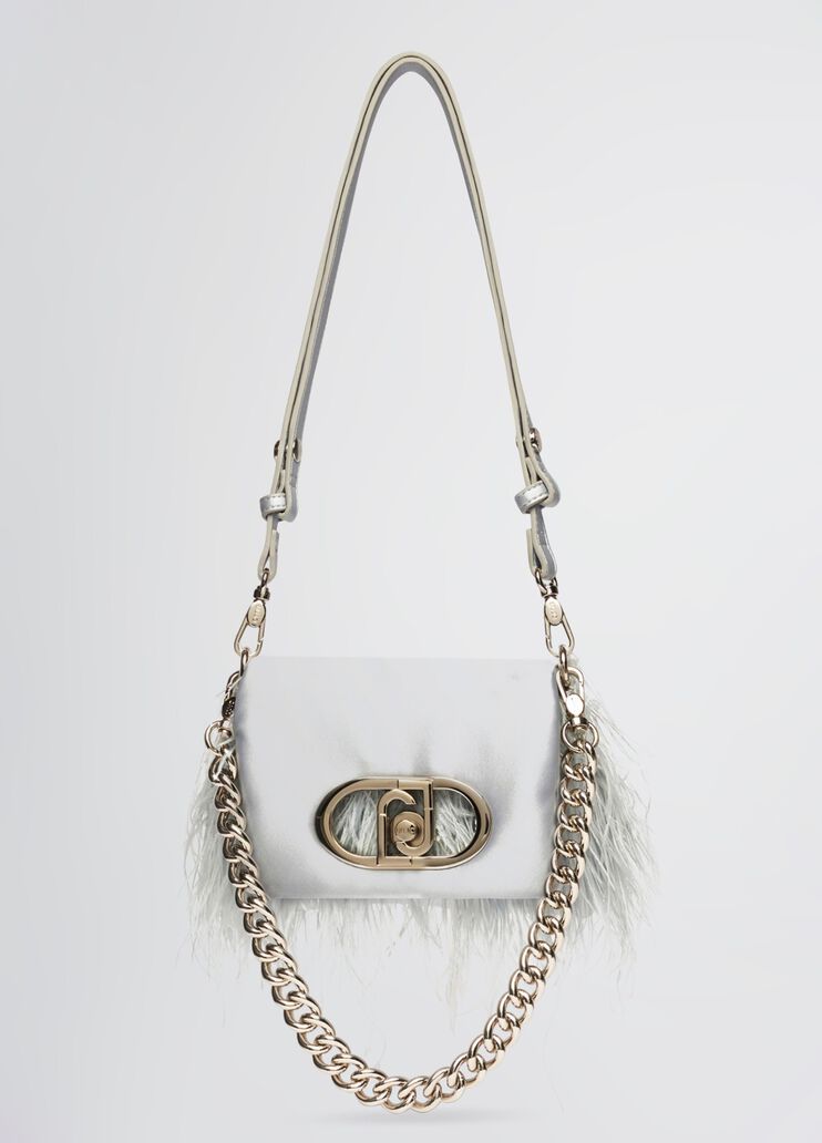 Sac petit format LaPuffy avec plumes bleu ciel Liu Jo - medium