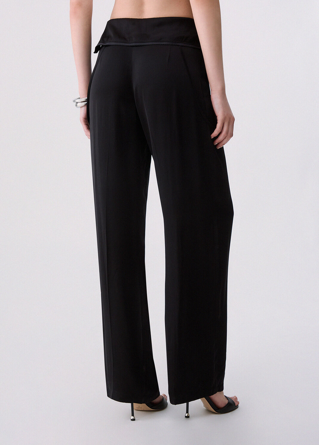 Trousers with detail lingerie black Liu Jo - large image number 1