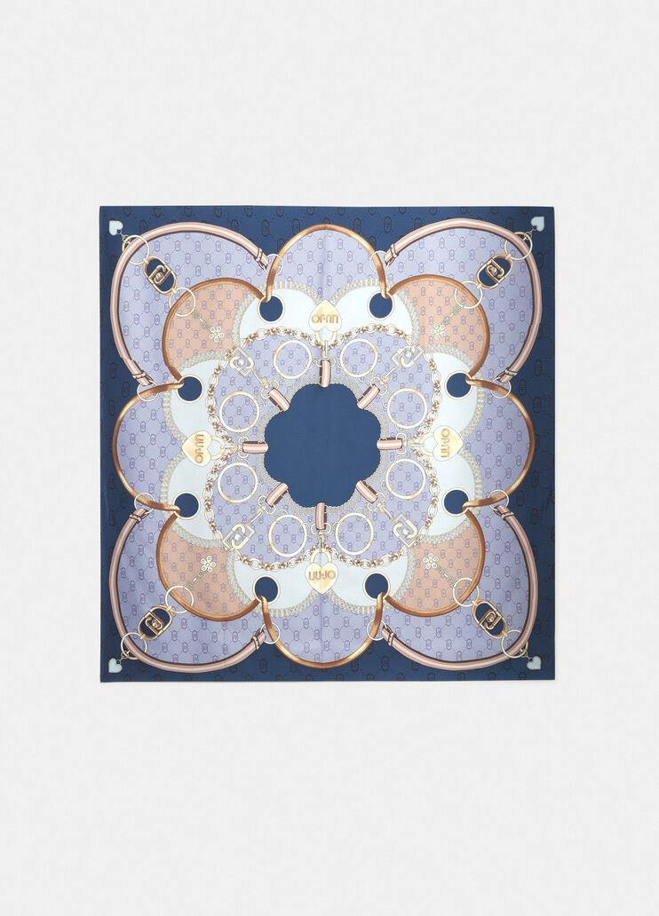 Tuch mit Print Blau Liu Jo - medium