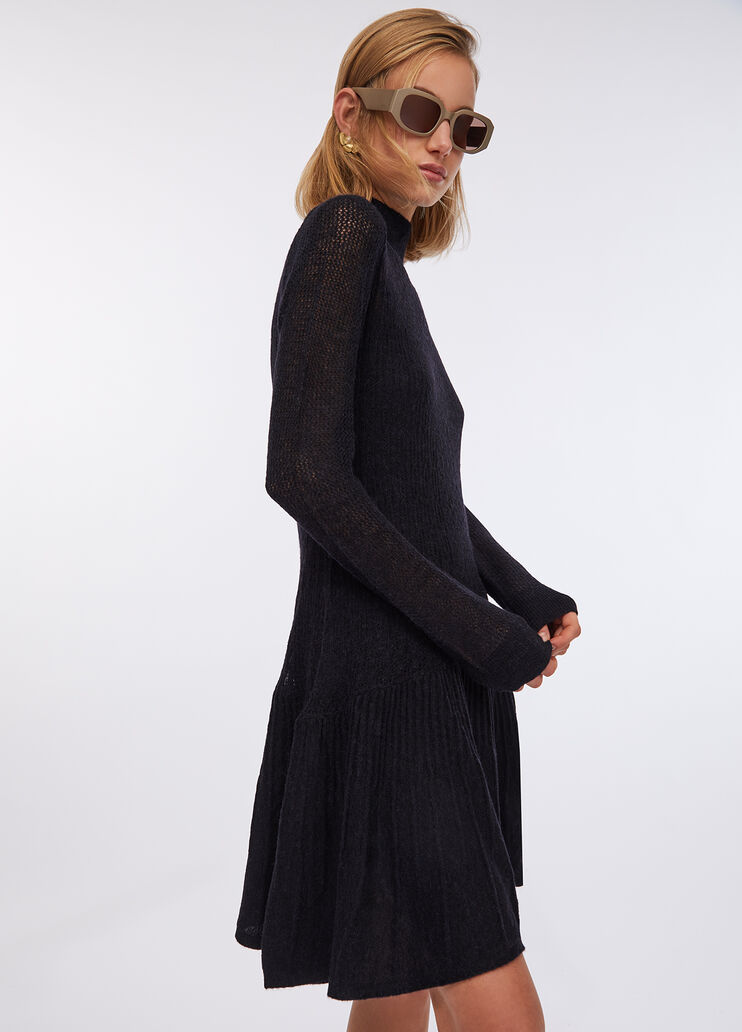 Wool and alpaca dress black Liu Jo - medium