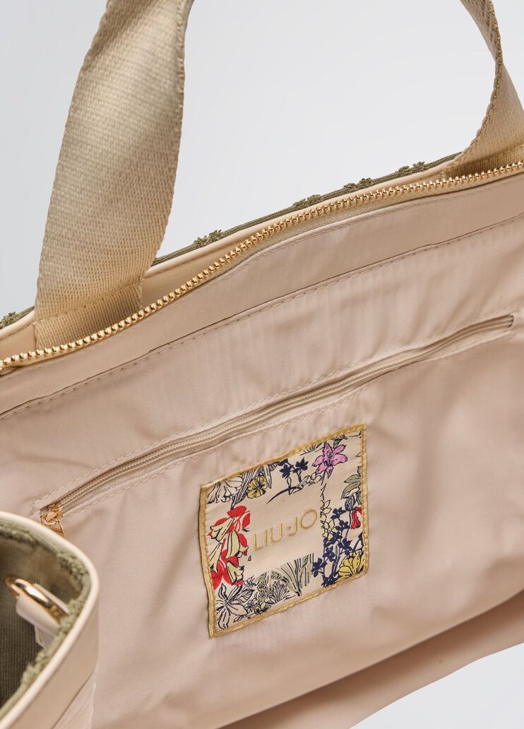 Jacquard tote bag khaki green Liu Jo - large image number 6 Jacquard tote bag khaki green Liu Jo - large image number 6