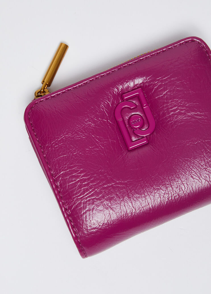 Glossy wallet with zip bright pink Liu Jo - medium Glossy wallet with zip bright pink Liu Jo - medium
