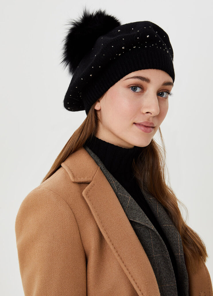 Beret with pompom Black Liu Jo - large image number 1