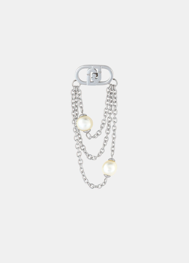Drop earrings with logo silver Liu Jo - medium Drop earrings with logo silver Liu Jo - medium