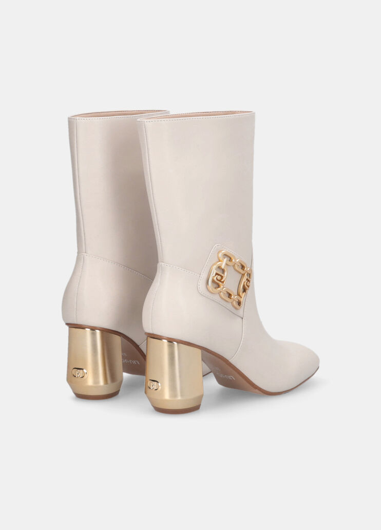 Stivaletti con tacco largo latte Liu Jo - large image number 3