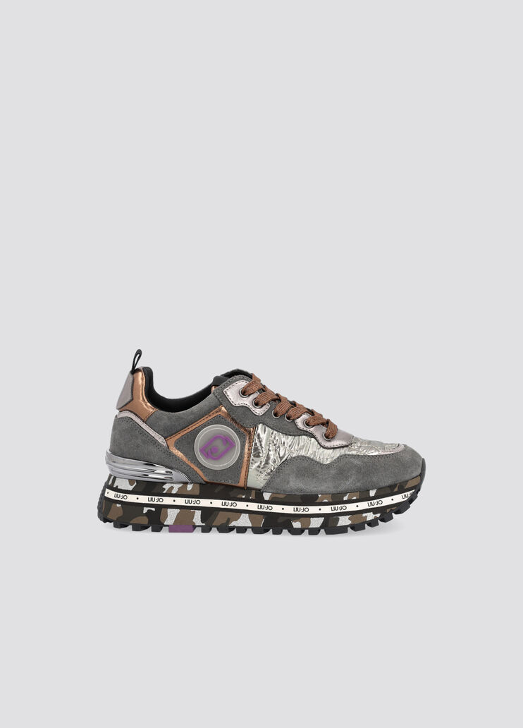 Sneakers grigie con suola camouflage grigio Liu Jo - large image number 0