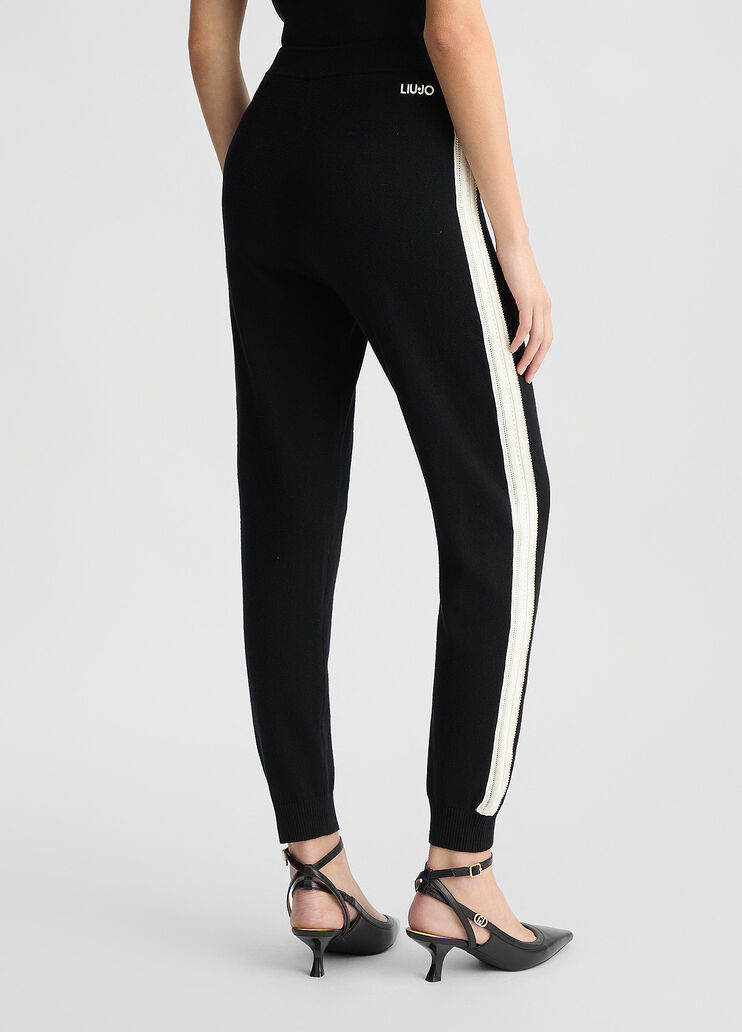 Knit jogging pants black Liu Jo - large image number 1 Knit jogging pants black Liu Jo - large image number 1