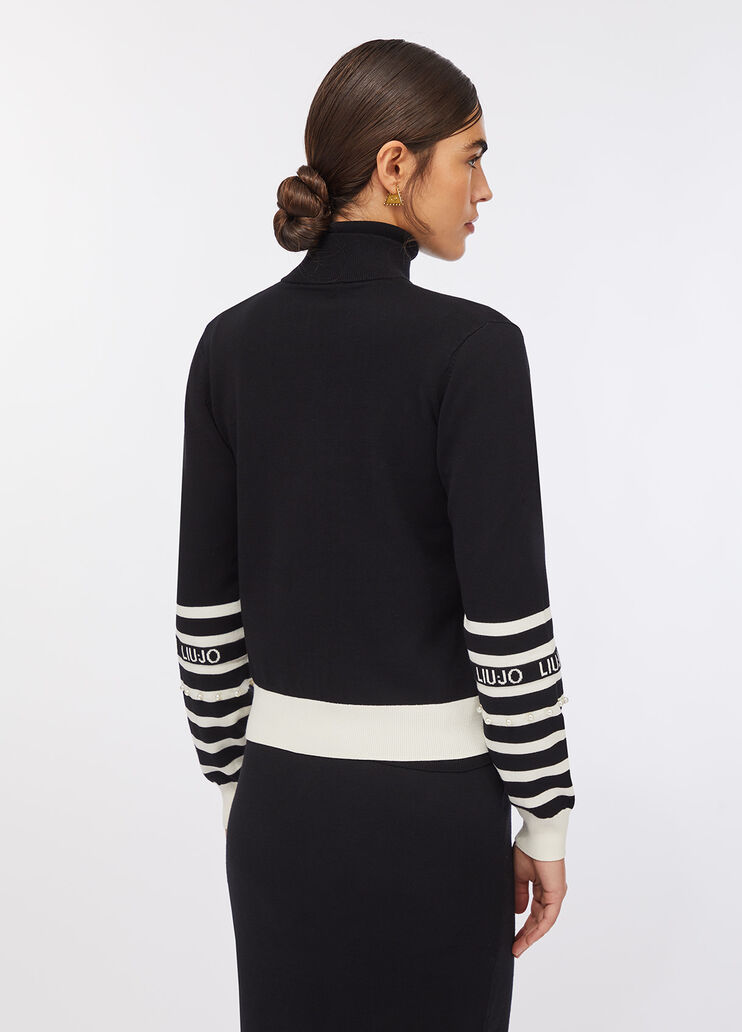 Striped cardigan black Liu Jo - large image number 1