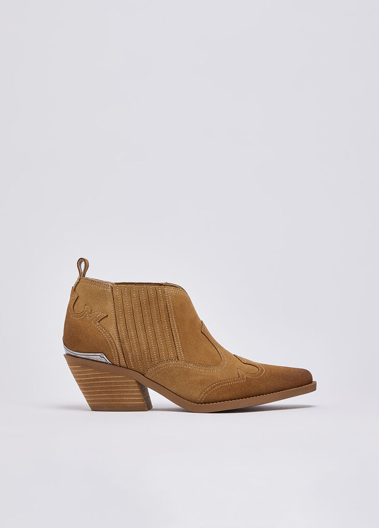 Stivaletti texani in suede cognac Liu Jo - medium