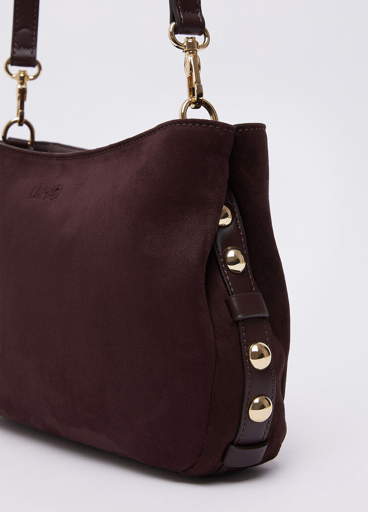Medium crossbody bag in microfibre aubergine Liu Jo - medium