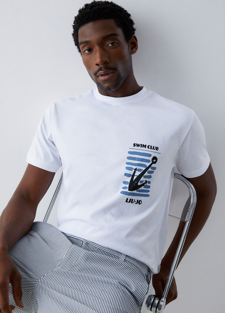 T-shirt with print white/anchor Liu Jo - medium