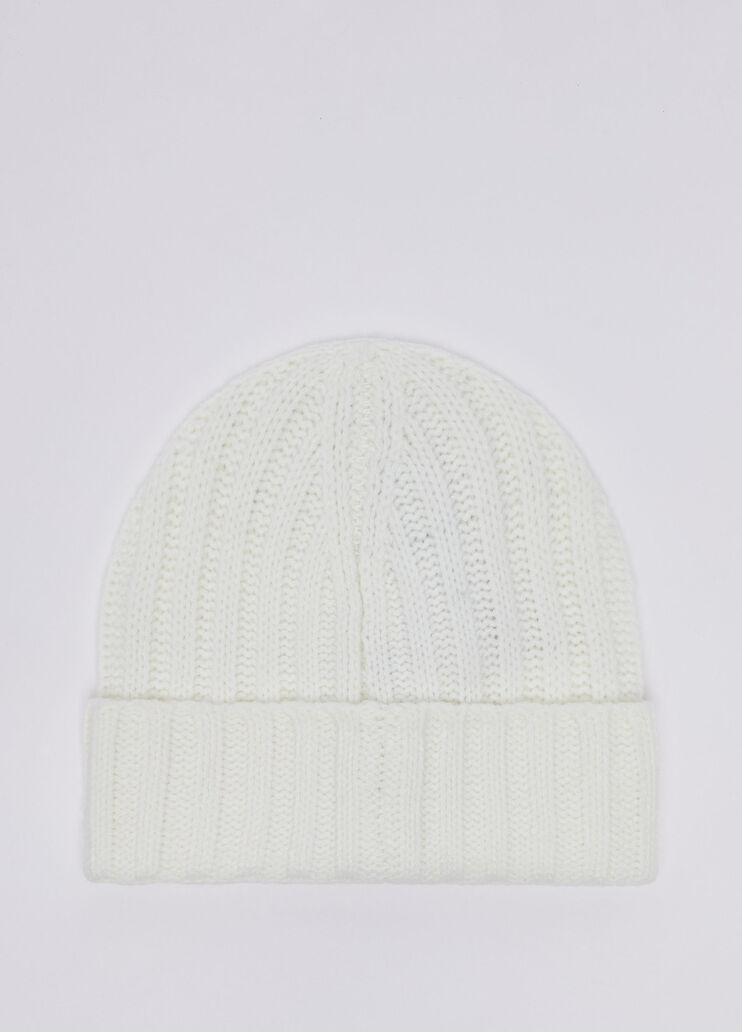 Knit Hat with Rhinestones white Liu Jo - medium