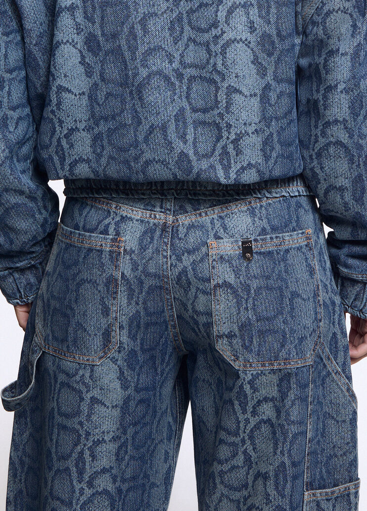 Worker Jeans aus Denim in Python-Optik denimblau Liu Jo - medium