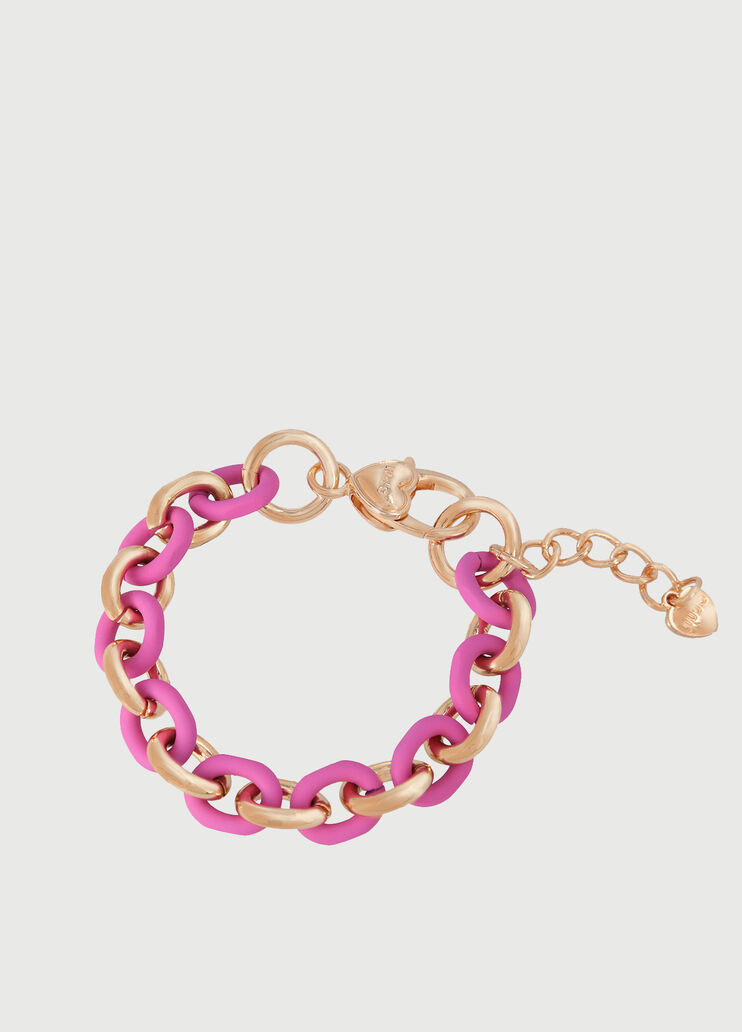 Браслет-цепочка с эмалевыми кольцами фиолетовый Liu Jo - large image number 0