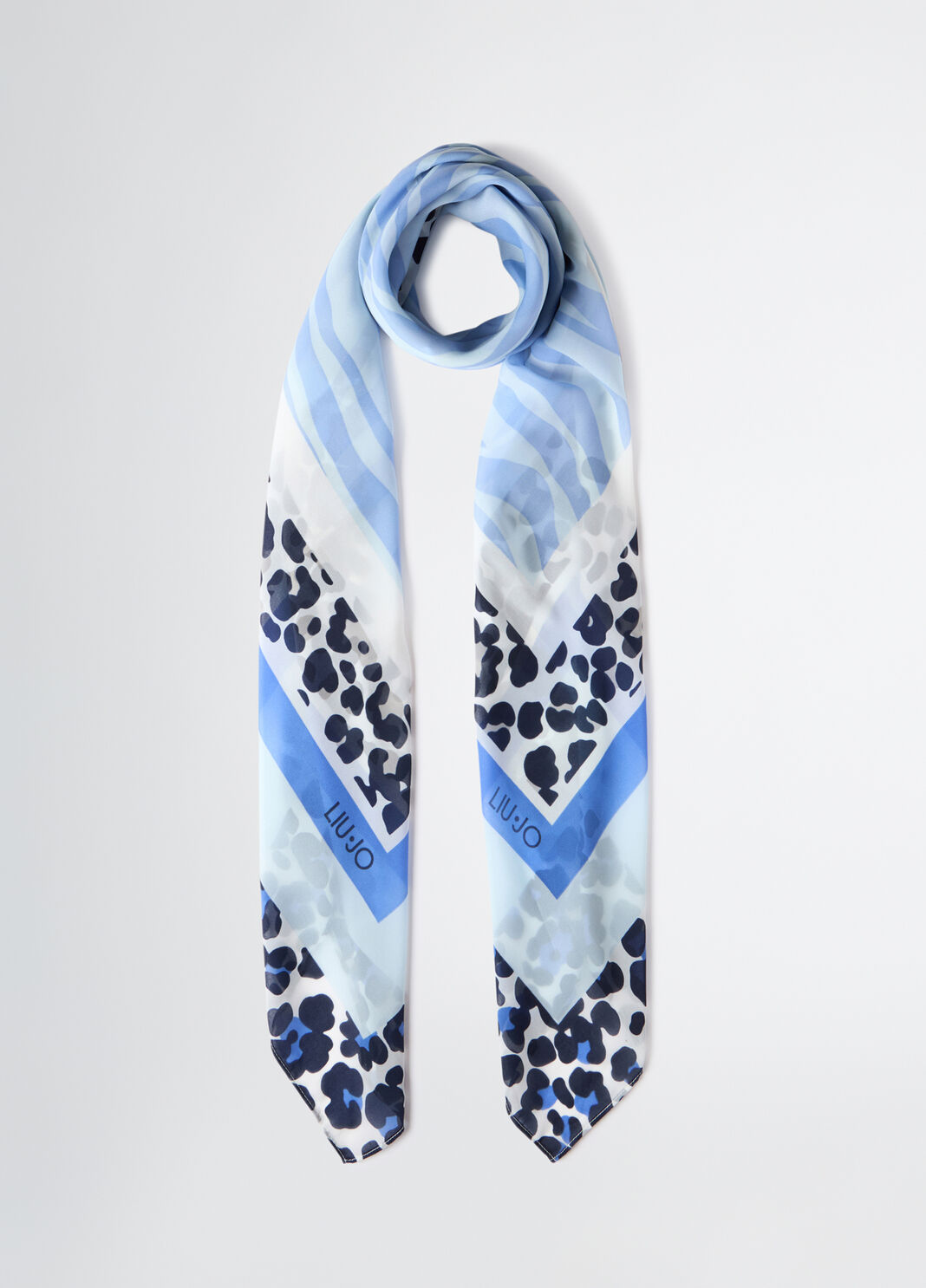 Animal-print foulard sky blue Liu Jo - large image number 1