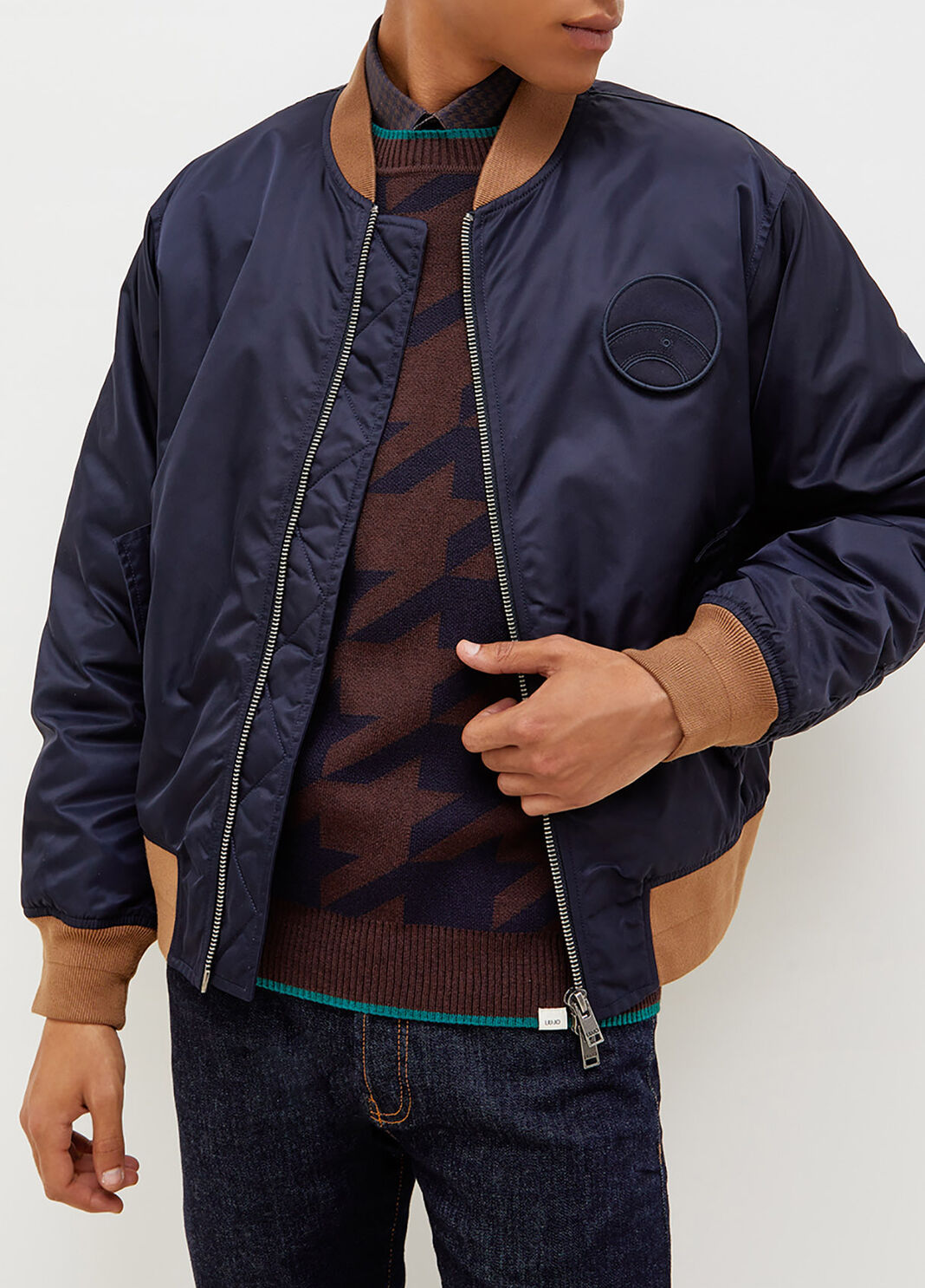 Bomber con relleno Sorona&reg; azul oscuro Liu Jo - large image number 0