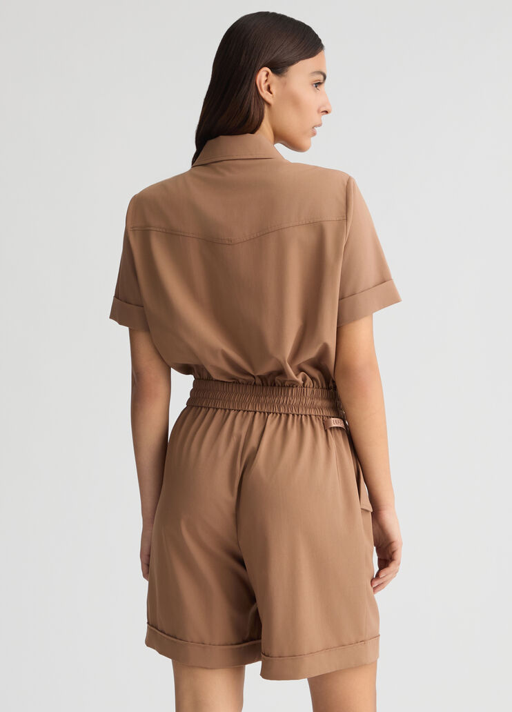 Playsuit with zip brown Liu Jo - large image number 1 Playsuit with zip brown Liu Jo - large image number 1