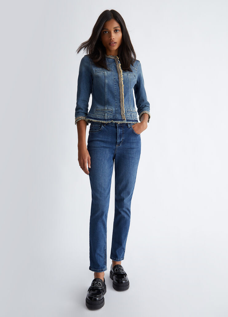 Bottom-Up slim-fit jeans dark blue denim Liu Jo - look Bottom-Up slim-fit jeans dark blue denim Liu Jo - look