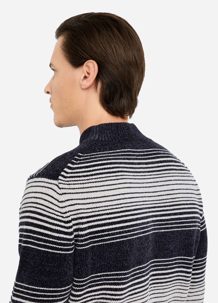Striped chenille jumper dark denim Liu Jo - large image number 4 Striped chenille jumper dark denim Liu Jo - large image number 4