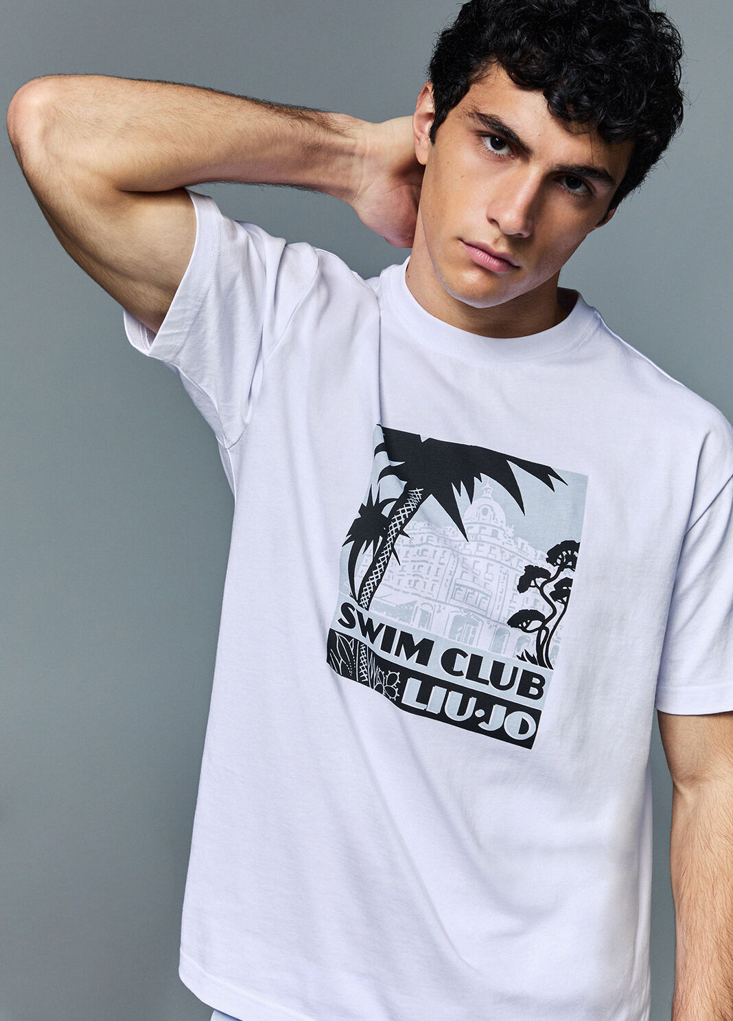 T-shirt with print white/palm tree Liu Jo - large image number 2